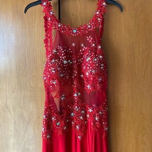 Beautiful Dancing Queen Sheer Prom Dress